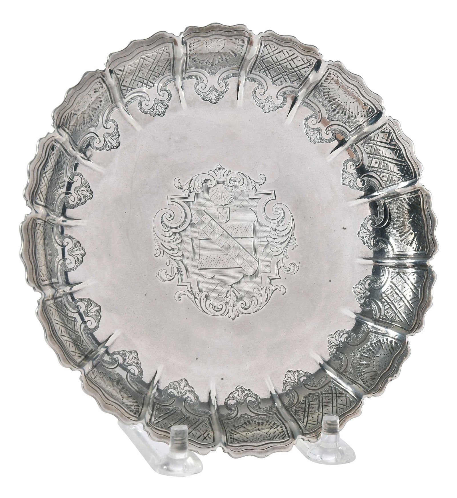 George II English Silver Dish, Ayme Videau (1 of 7)