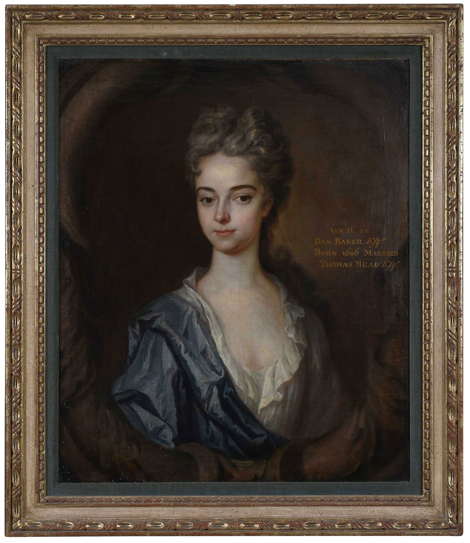 Circle of Mary Beale, Portrait of Ann D. (1 of 8)