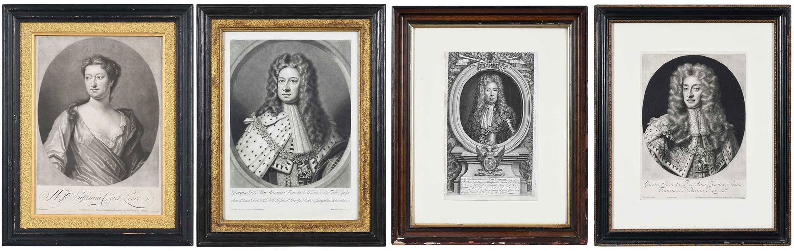Four Mezzotints of Nobility and a Playwright (1 of 14)