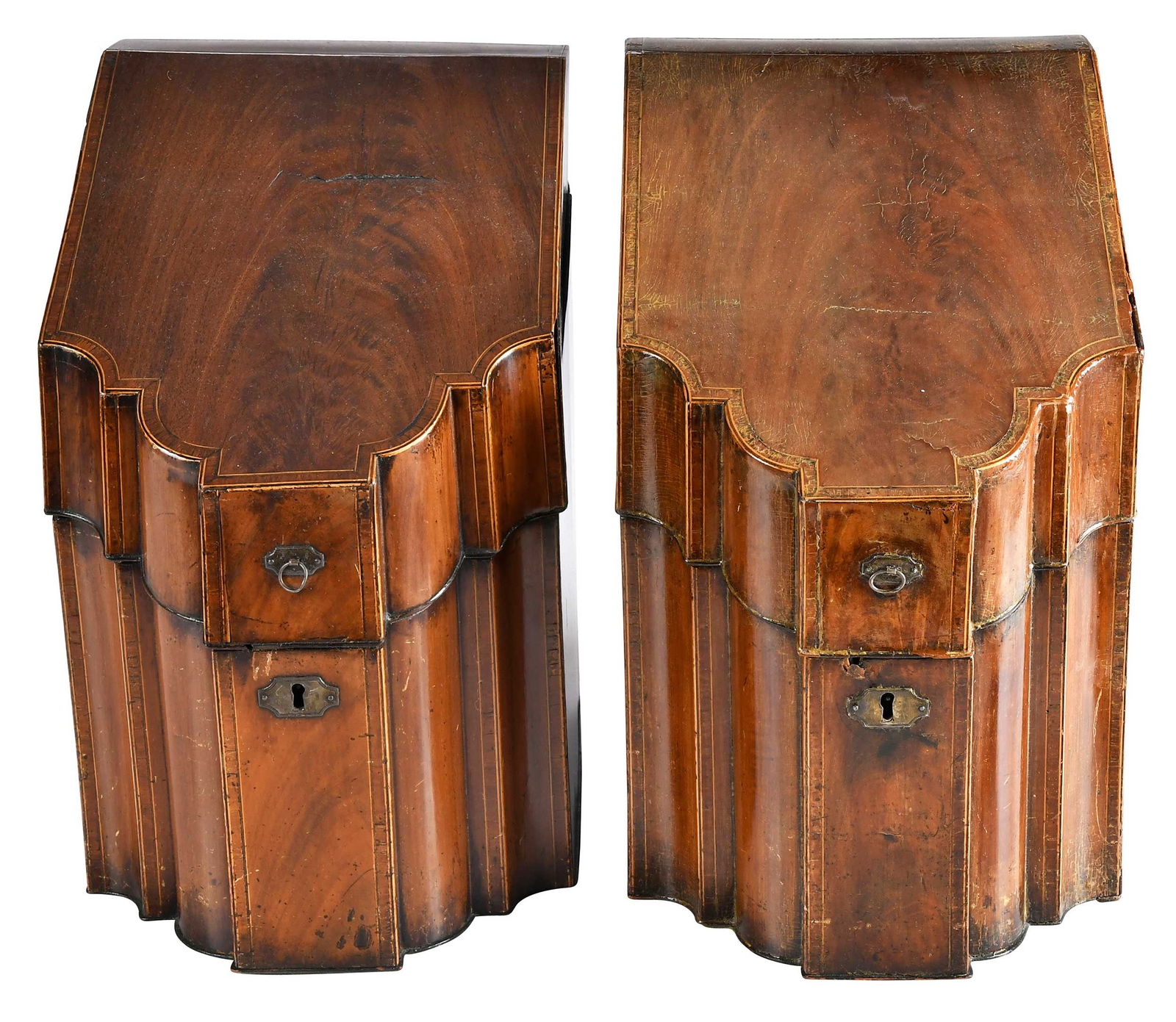 Pair of George III Inlaid Knife Boxes (1 of 11)