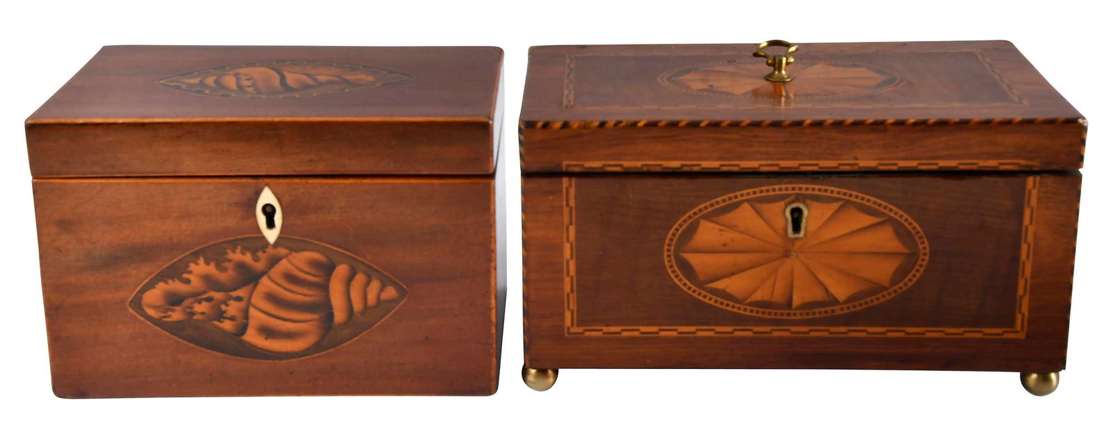 Two Georgian Inlaid Tea Caddies (1 of 7)