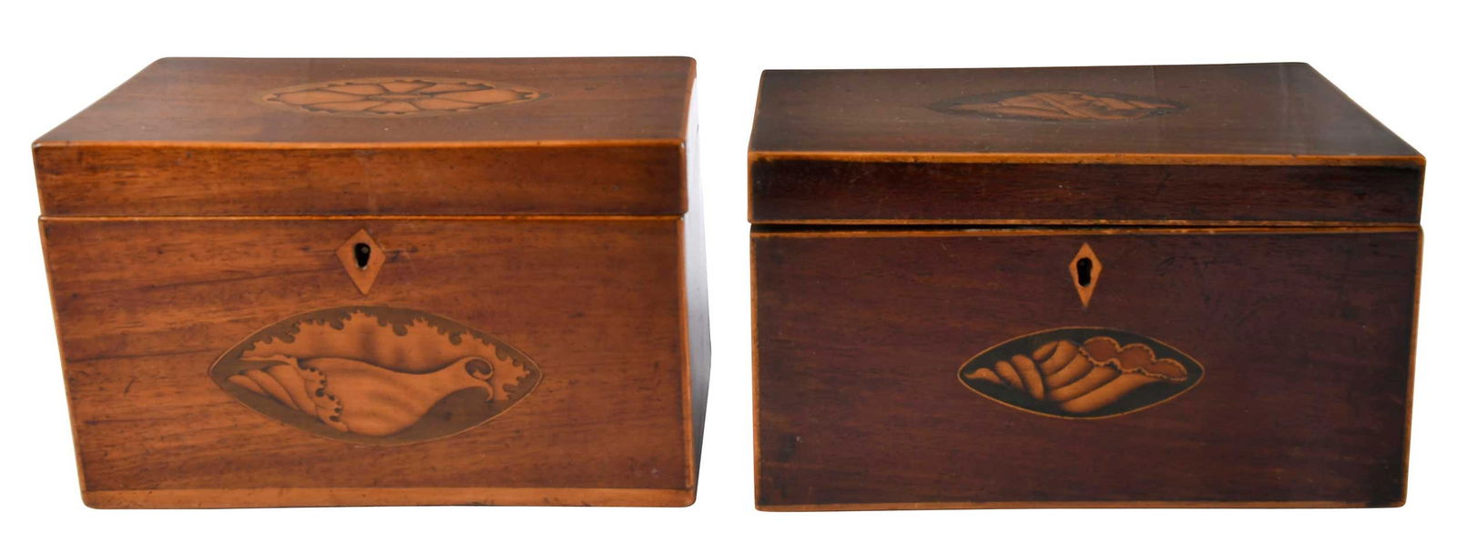 Two Georgian Inlaid Tea Caddies (1 of 7)
