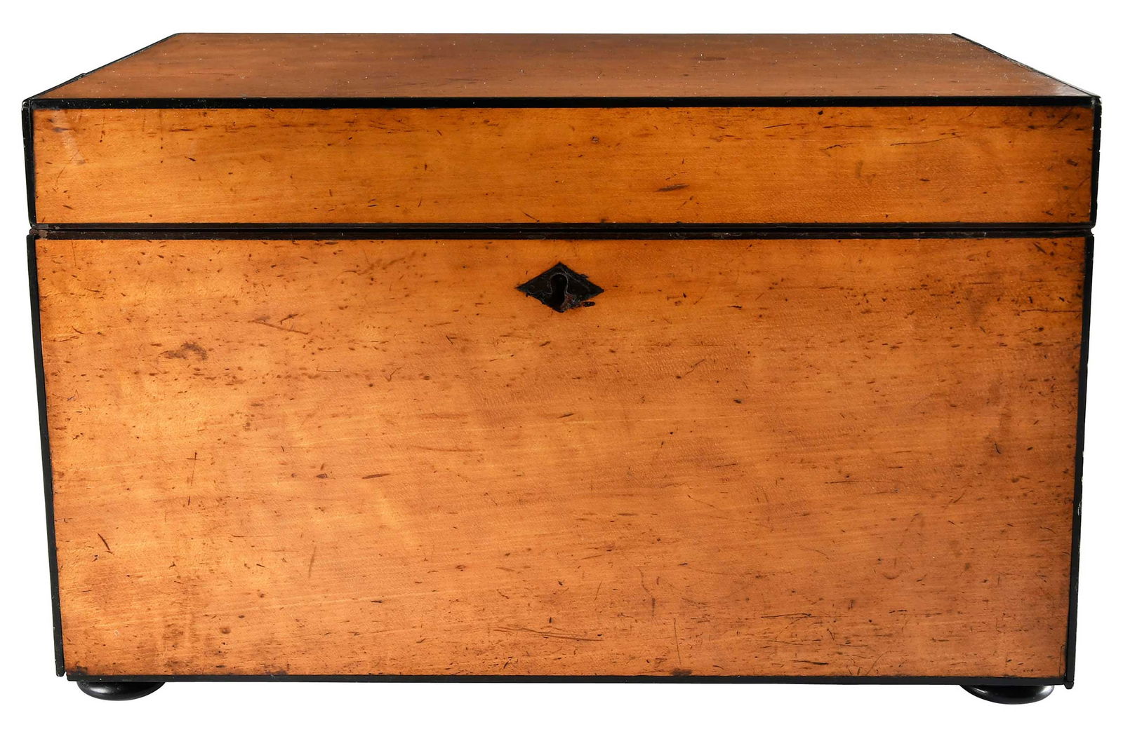 Georgian Inlaid Satinwood Tea Caddy (1 of 10)