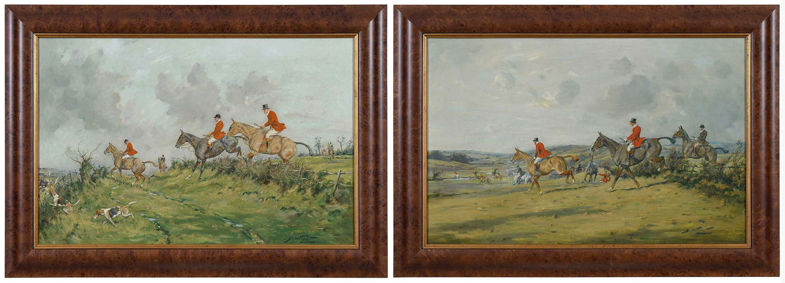 George Wright, A Pair of Fox Hunting Scenes (1 of 20)