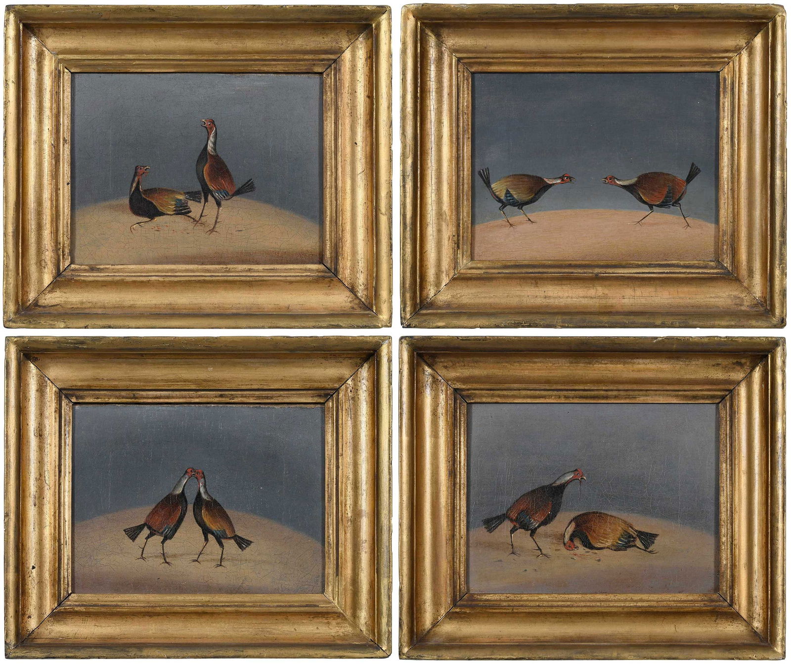 Attributed to Henry Thomas Alken, Four Cock Fighting Scenes (1 of 20)