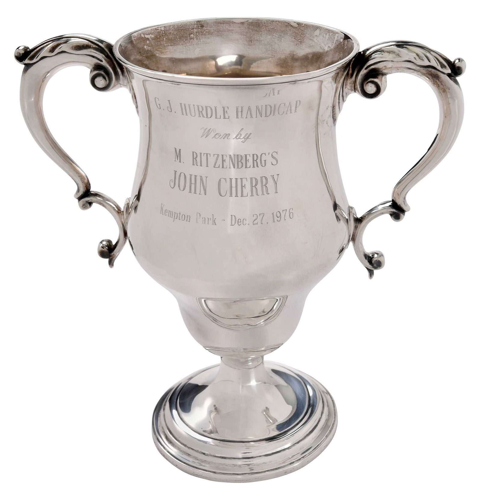 English Silver Two Handle Trophy Cup (1 of 8)