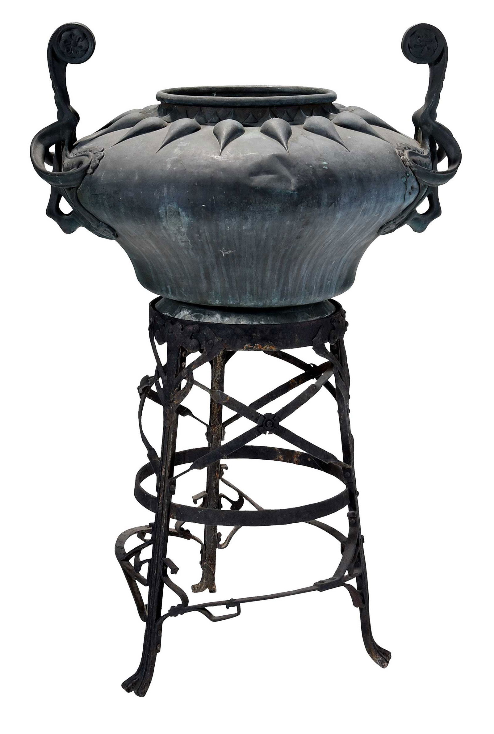 Art Nouveau Copper Garden Planter (1 of 6)