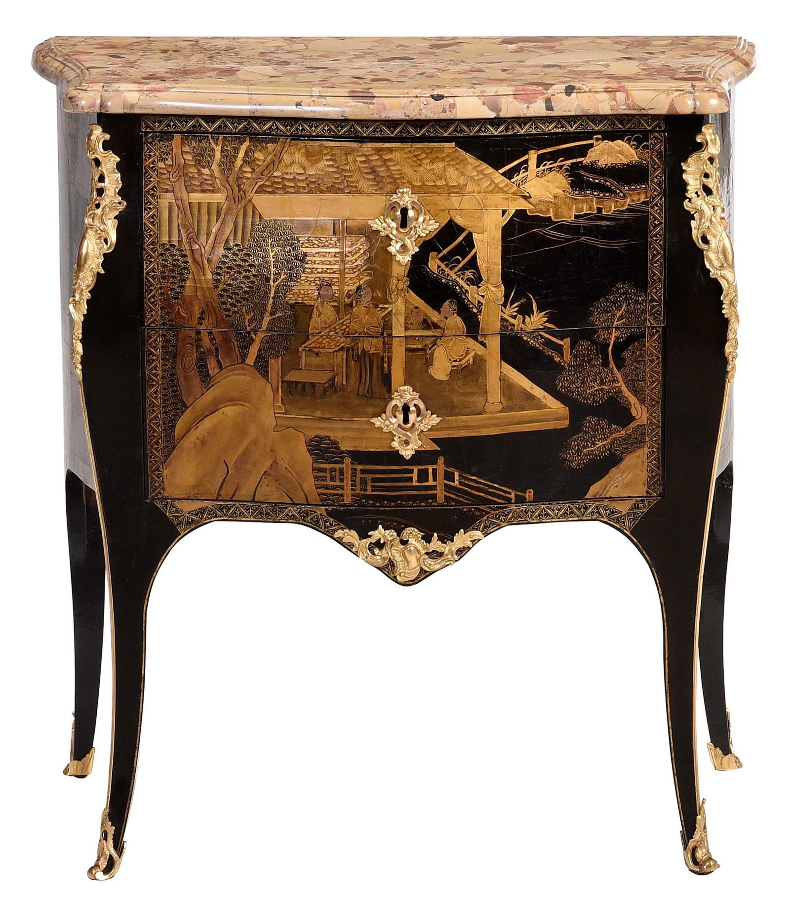 Fine Louis XV Chinoiserie Decorated and Bronze Mounted Petit Commode (1 of 15)