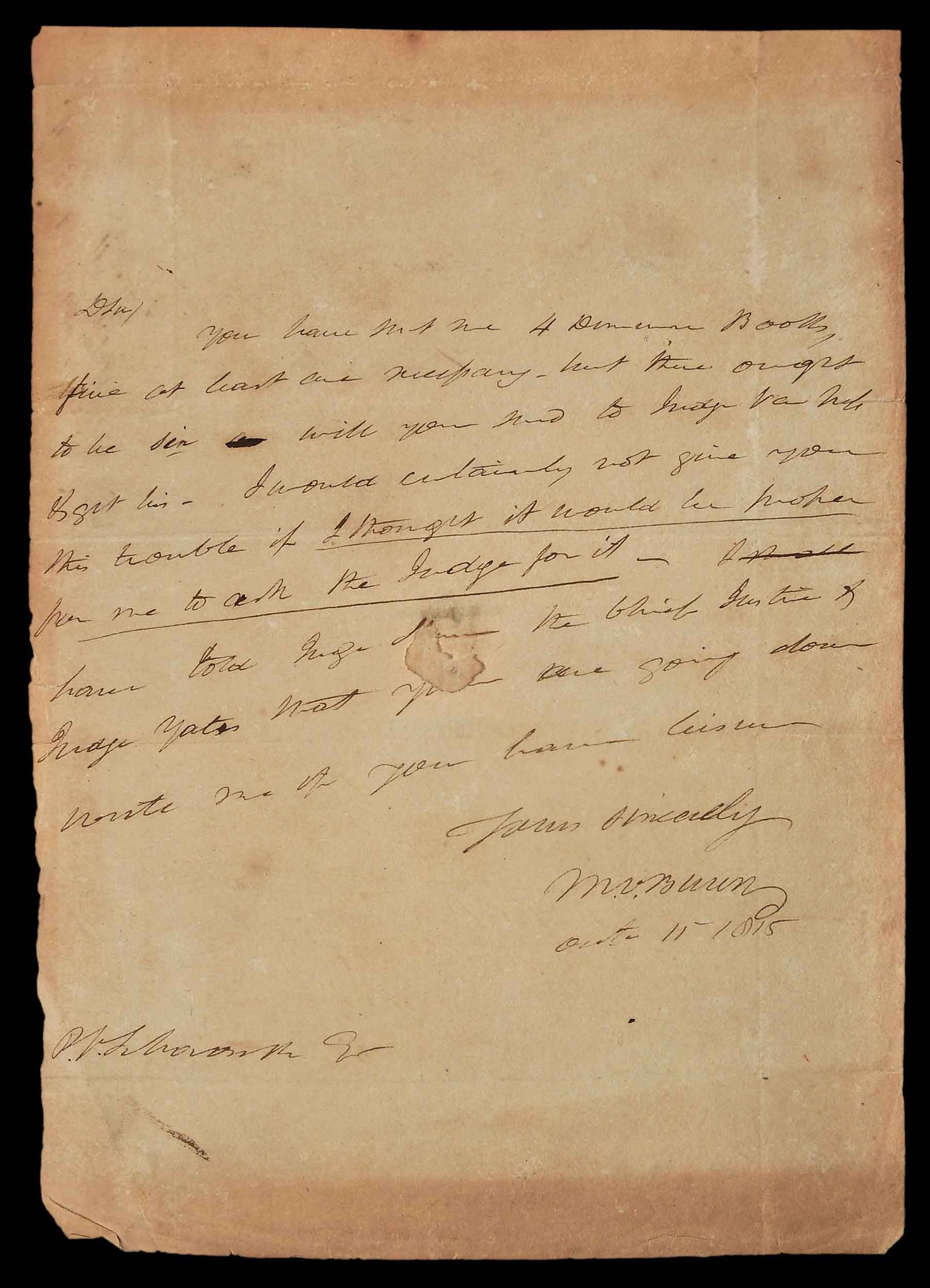 Early Martin Van Buren Handwritten and Signed Letter, 1815 (1 of 7)