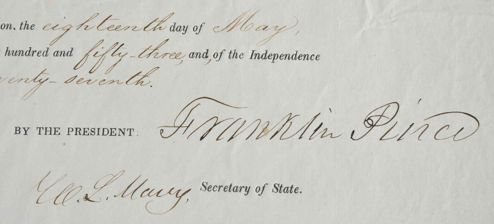 Franklin Pierce Signed Appointment - 3