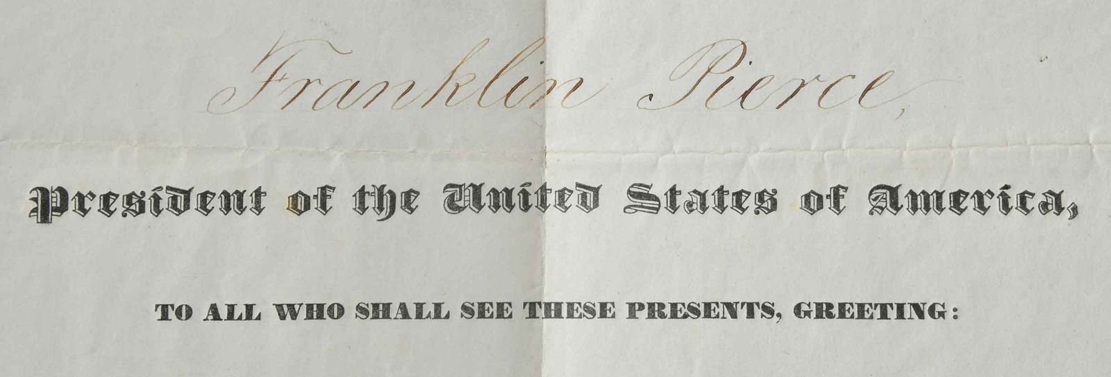 Franklin Pierce Signed Appointment - 4