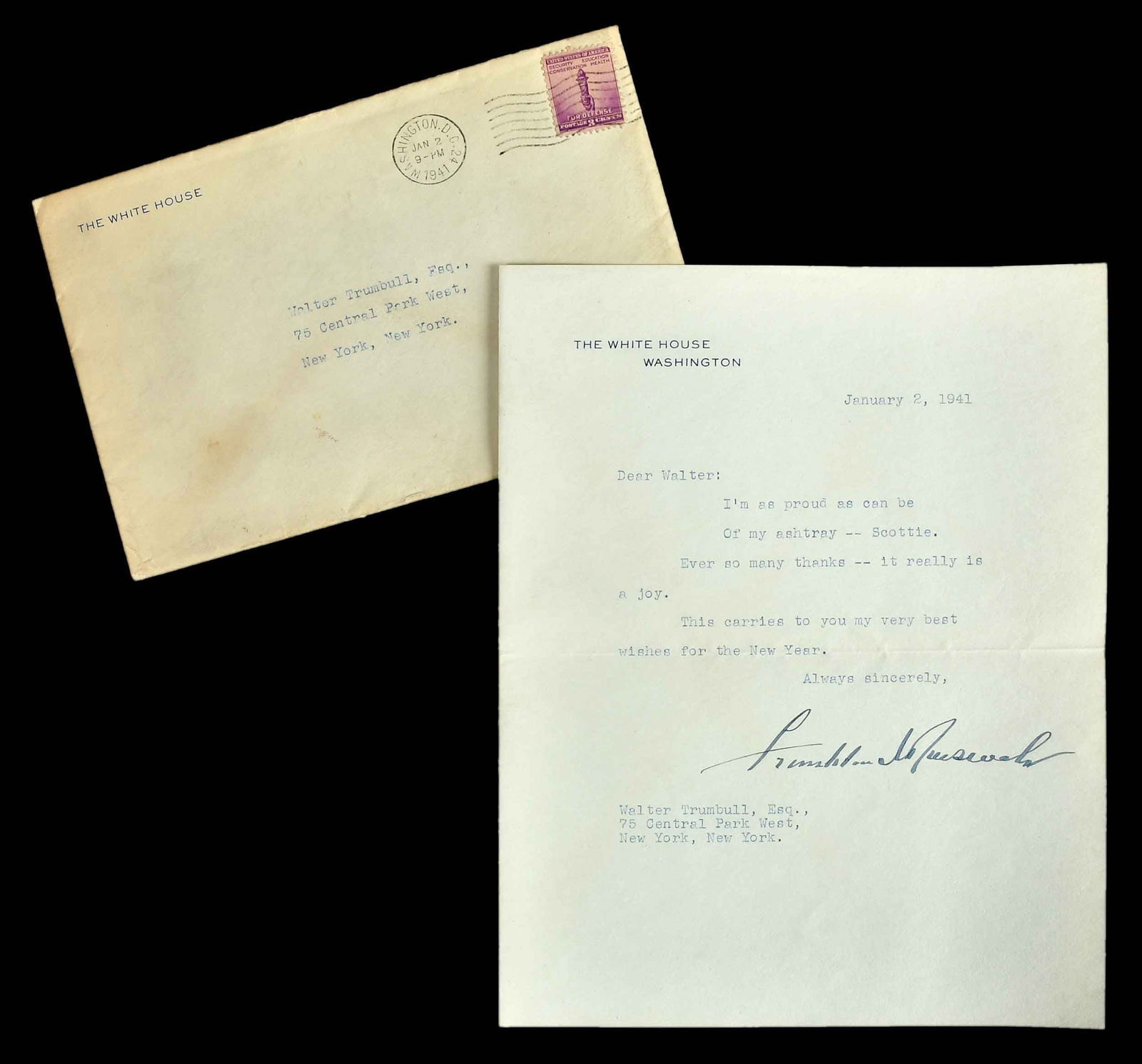 Franklin Roosevelt Typed White House Letter Signed (1 of 7)