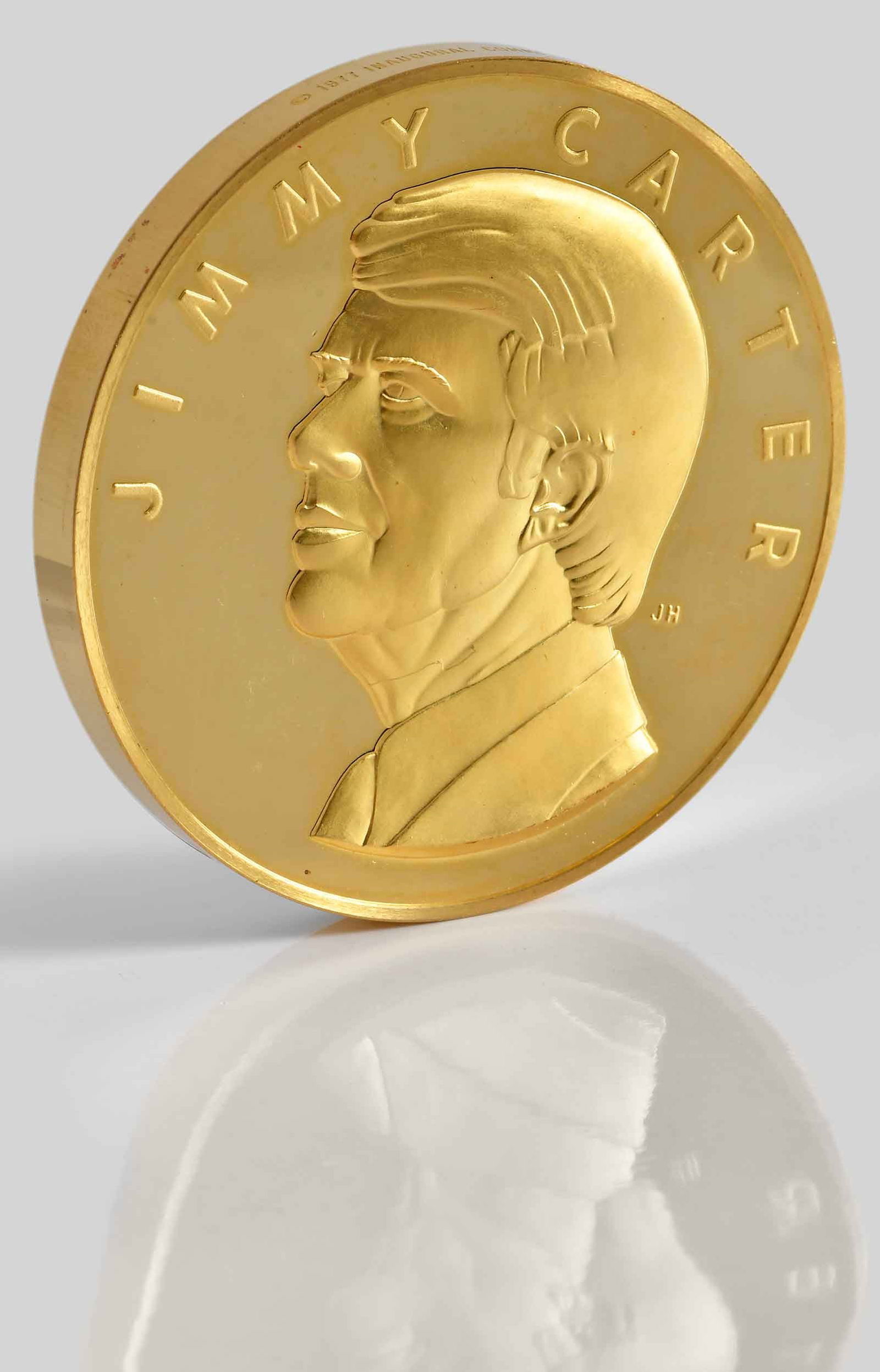 Unique Presidential Inaugural Proof 24kt Gold Medal, Jimmy Carter Provenance (1 of 20)