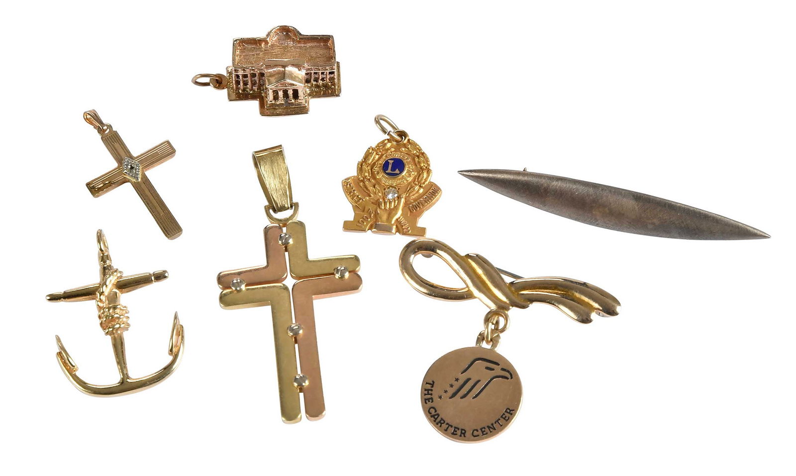 Seven Gold Charms and Brooches, Jimmy and Rosalynn Carter Provenance (1 of 9)