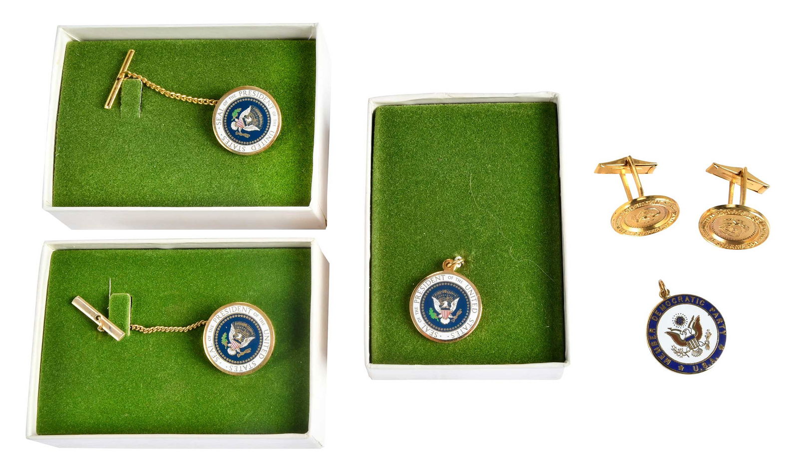Collection of Five Presidential Seals Jewelry Items, Jimmy Carter Provenance (1 of 10)