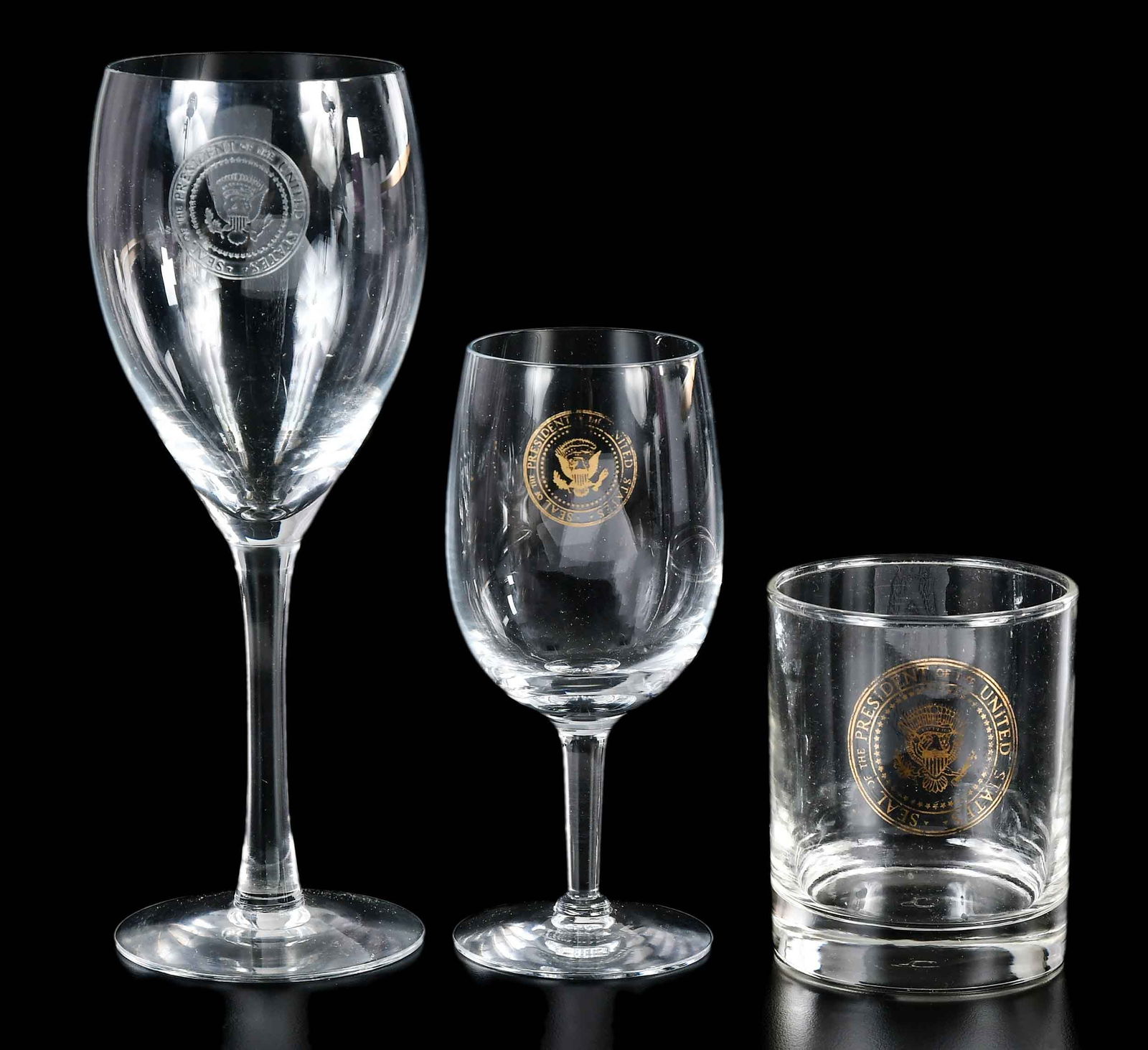 Twelve Pieces Glass Drinkware with Presidential Seal, Jimmy Carter Provenance (1 of 4)