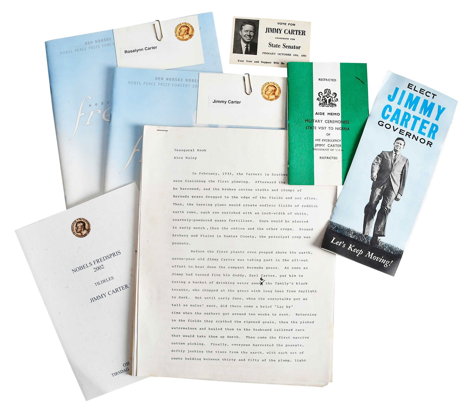 Group of Ephemera, Jimmy Carter Provenance (1 of 7)