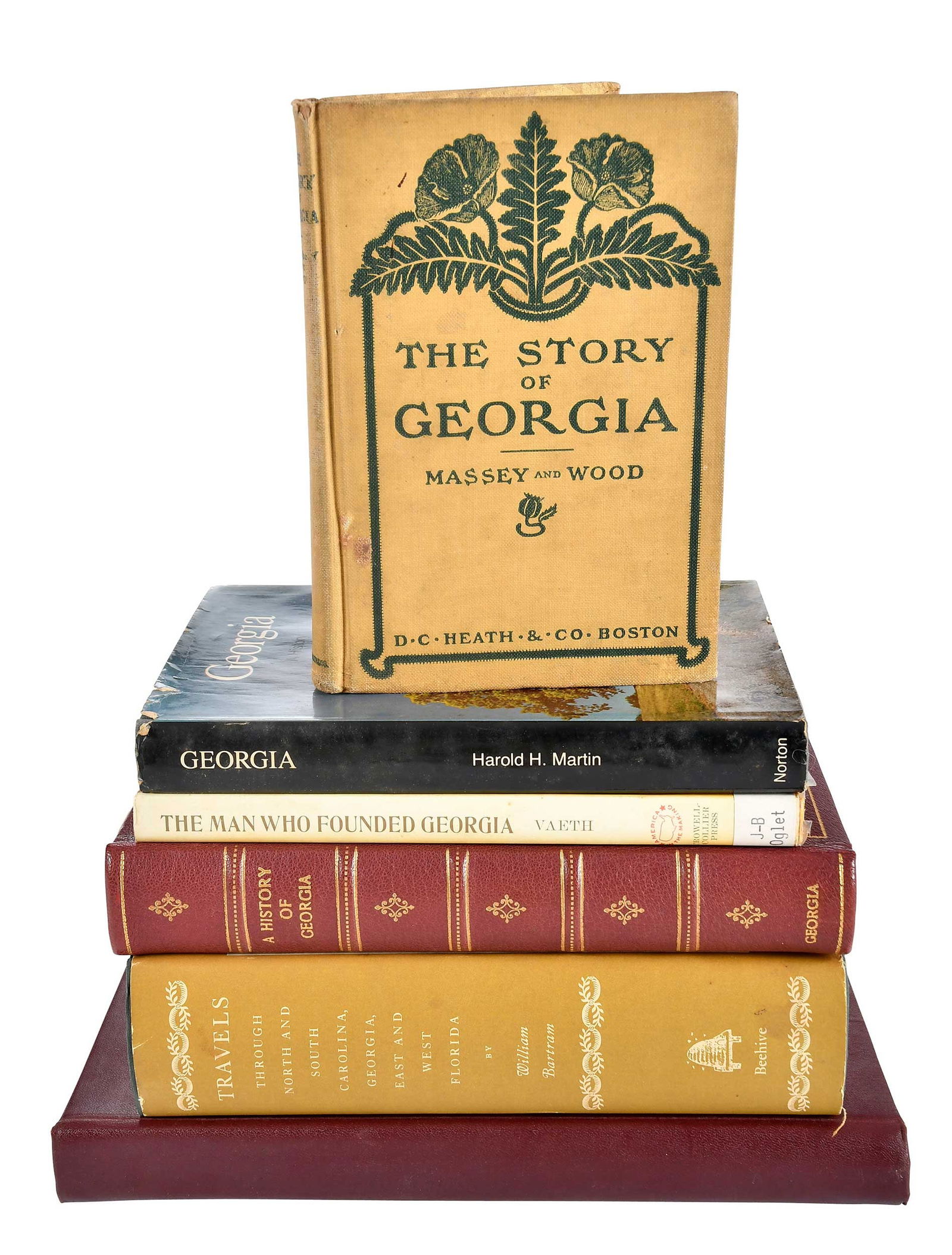 28 Publications on Georgia, Library of Jimmy Carter: most with Jimmy Carter's personal library stamp, including 11 titles signed, inscribed, and/or personalized to Carter, lot includes: A History of Georgia, ed. Kenneth Coleman, et al, Athens, Georgia: