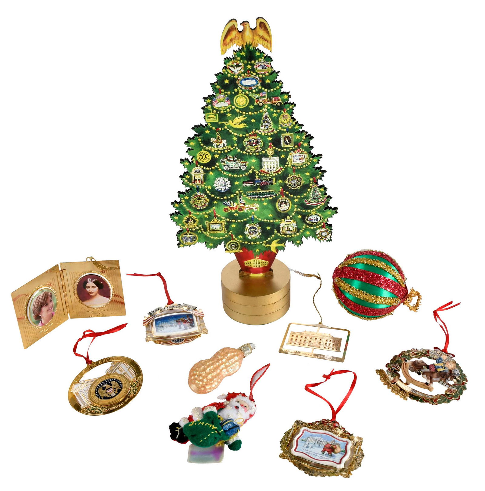 Large Collection of Jimmy Carter Family Christmas Ornaments (1 of 9)