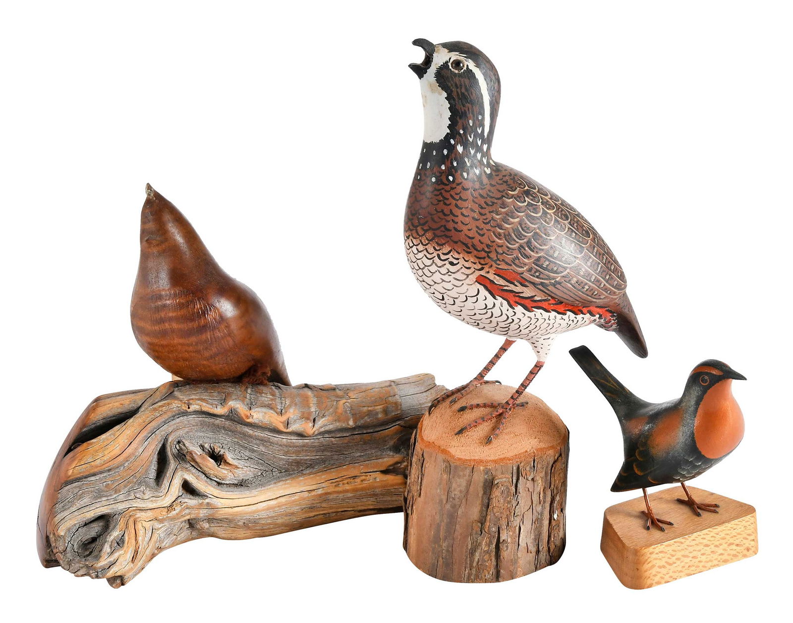 Three Decorative Wooden Bird Carvings, Jimmy Carter Provenance (1 of 7)