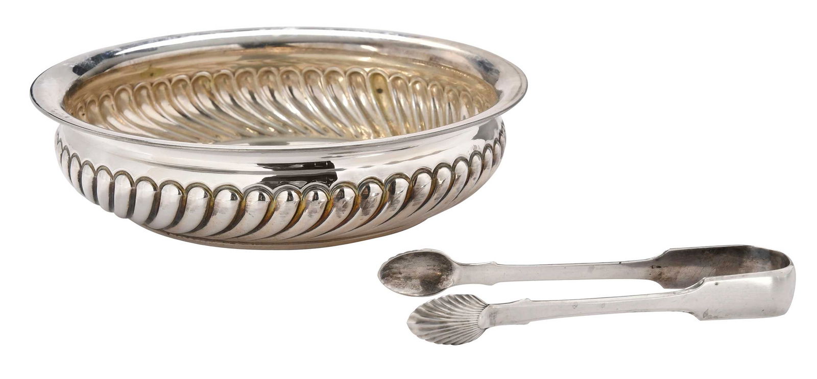 Continental Silver Bowl and English Silver Tongs, Jimmy Carter Provenance (1 of 7)