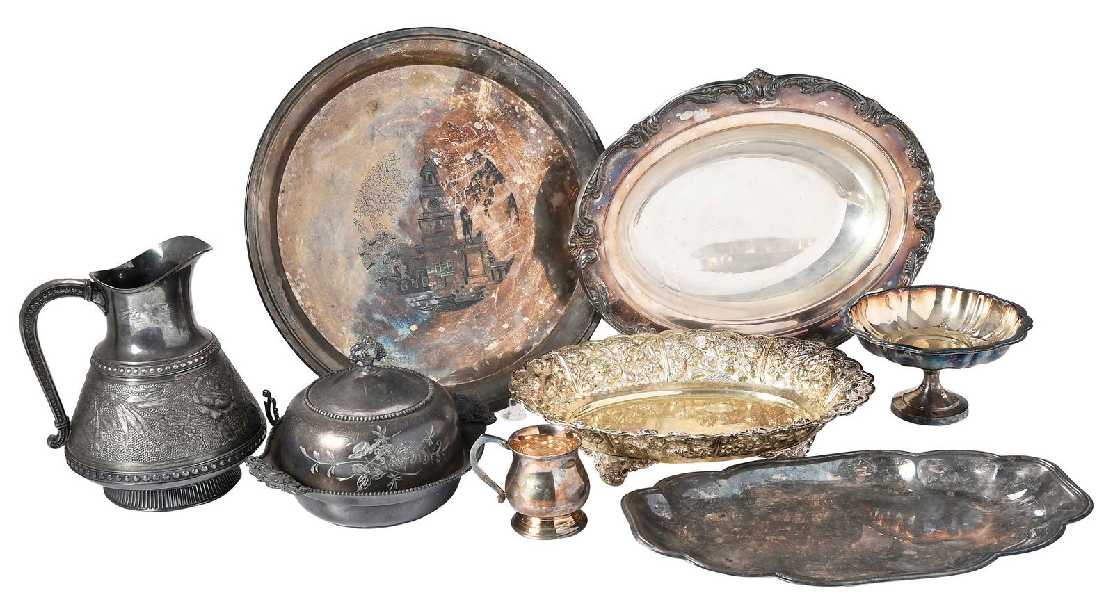 22 Pieces Silver Plate Hollowware, Plus Flatware, Jimmy Carter Provenance (1 of 7)