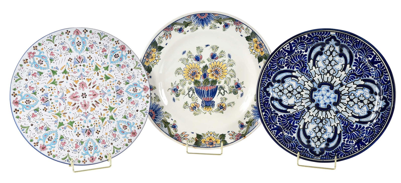 Three Assorted Enamel Decorated Plates, Jimmy Carter Provenance (1 of 7)