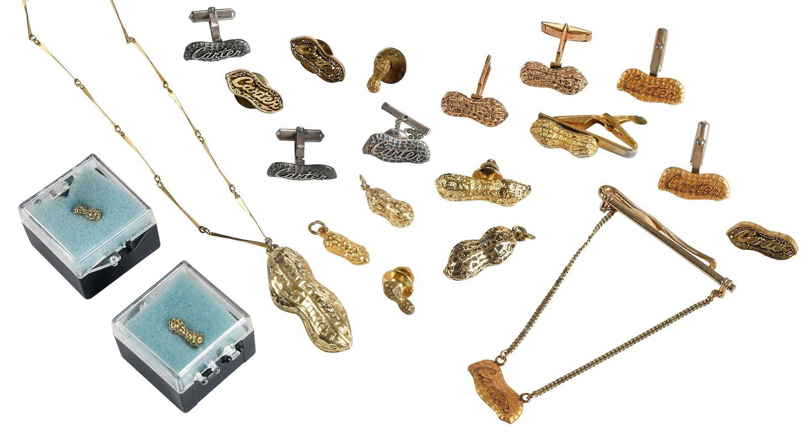 Collection of Peanut Related Fashion Jewelry, 20 Pieces, Jimmy and Rosalynn Carter Provenance (1 of 8)
