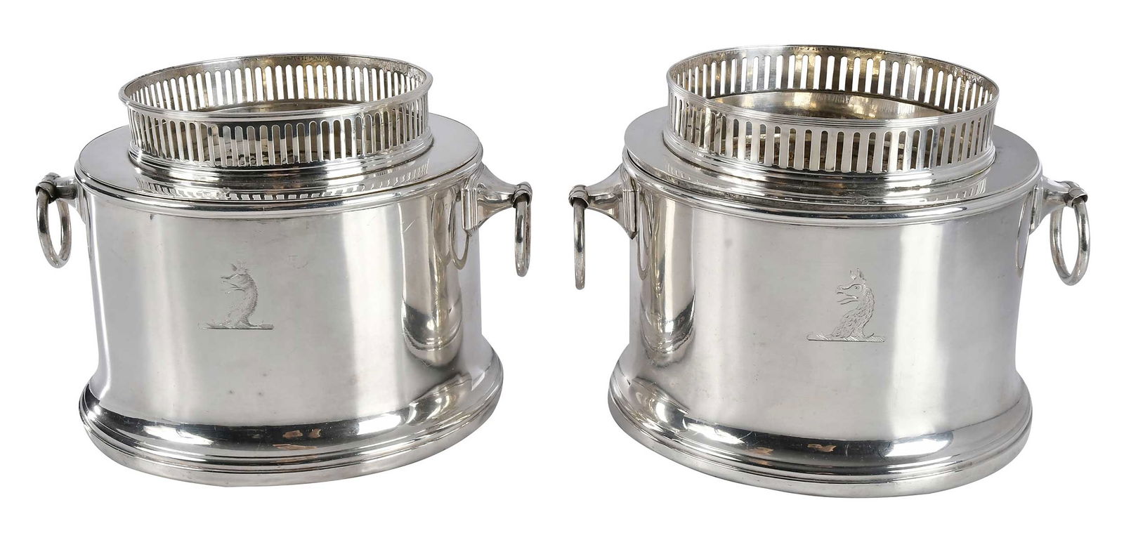Pair of Old Sheffield Plate Wine Coolers, Bush Family Provenance (1 of 8)