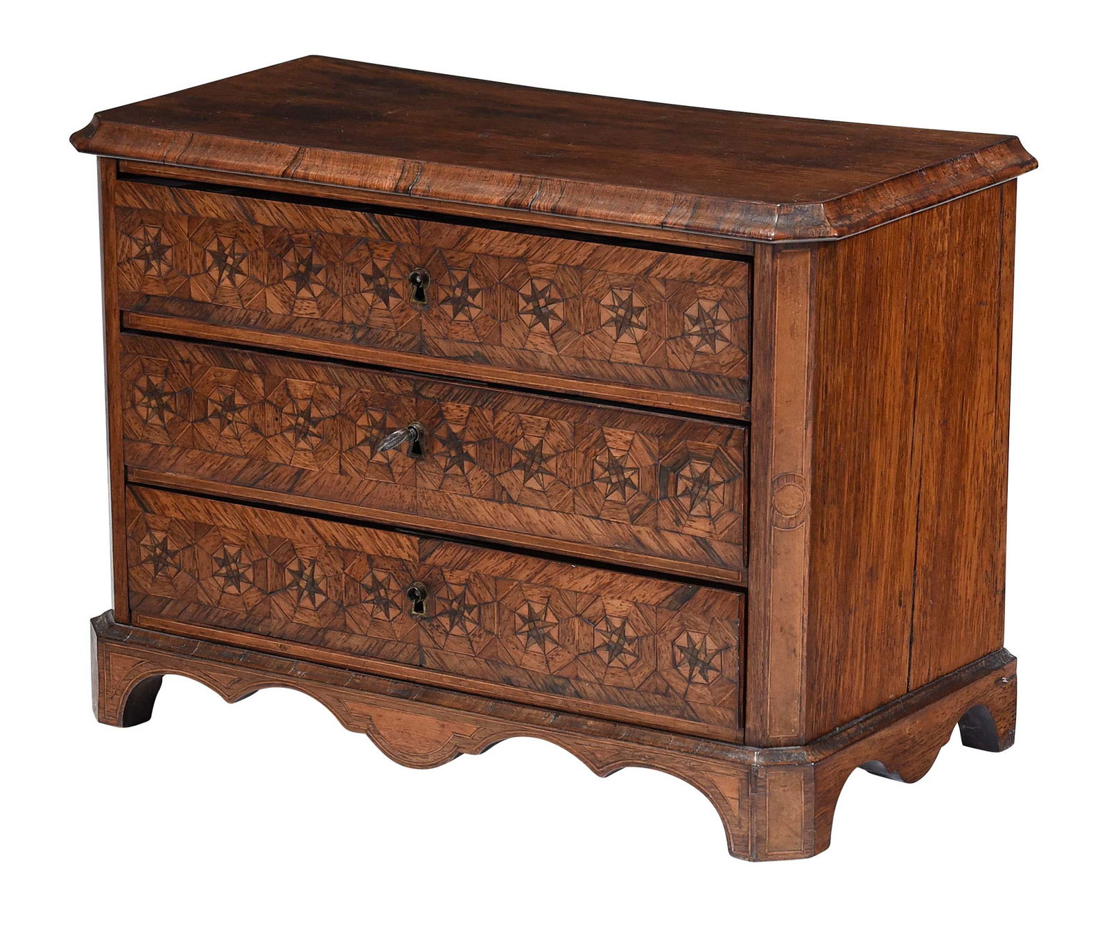 French Provincial Miniature Marquetry Chest of Drawers, Bush Family Provenance (1 of 5)
