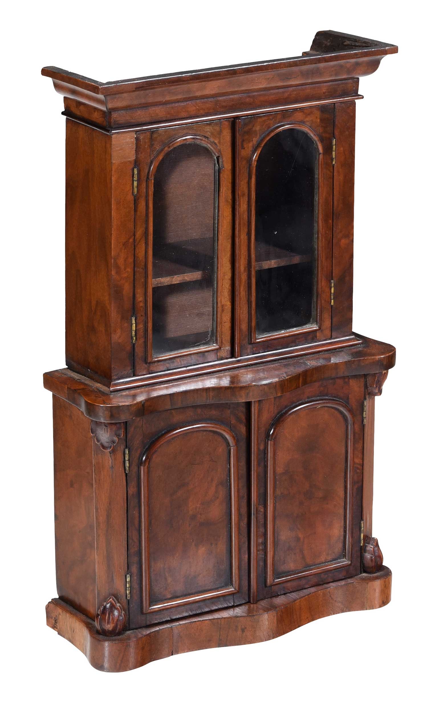 Renaissance Revival Figured Walnut Miniature Cabinet, Bush Family Provenance (1 of 6)