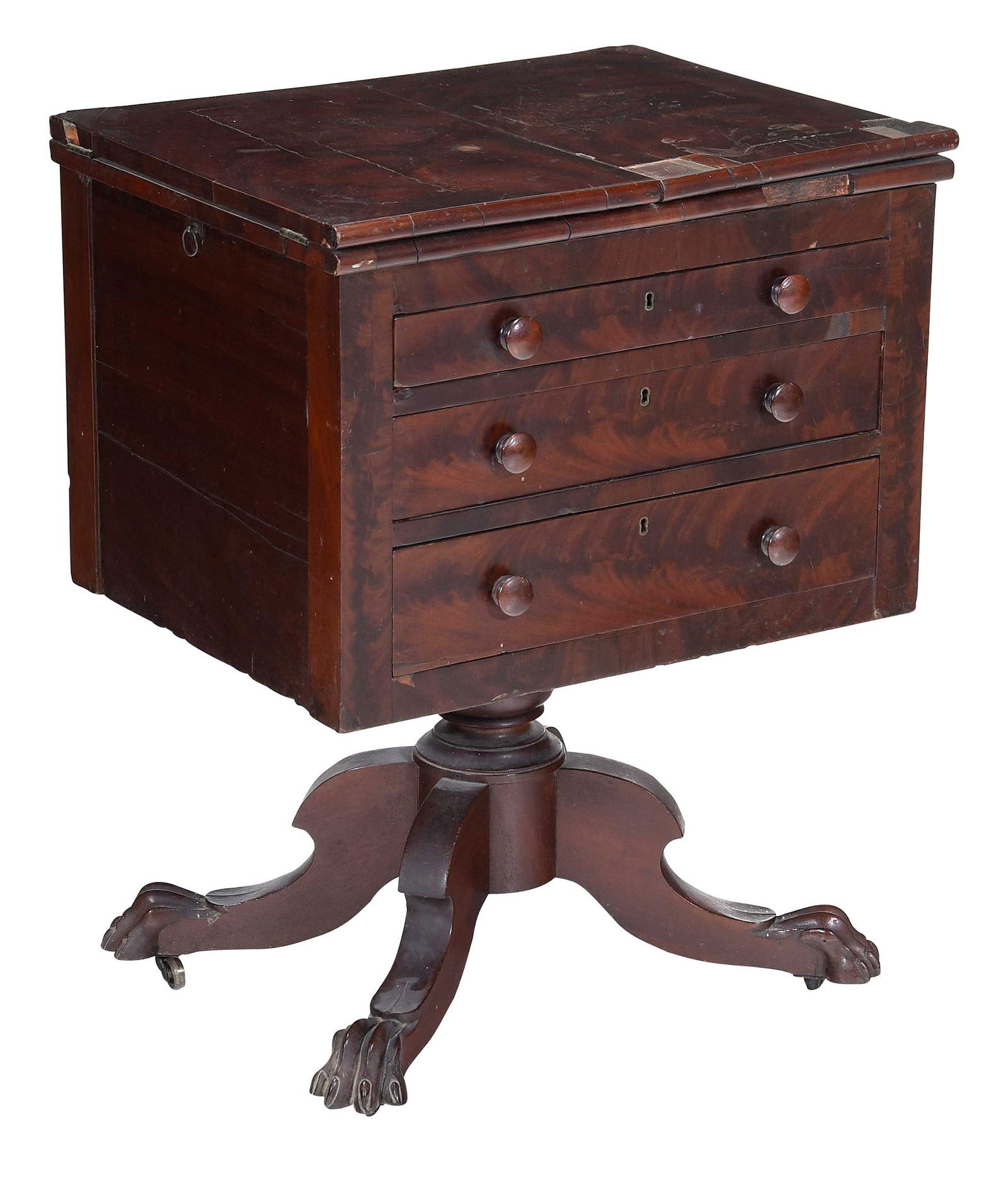 Classical Mahogany Three Drawer Work Table Possibly from MIllford Plantation (1 of 10)