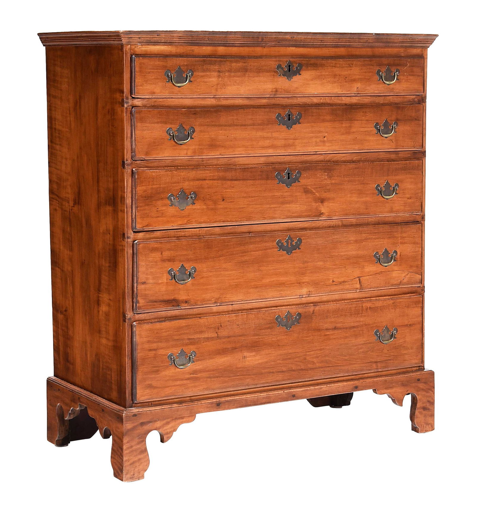 American Chippendale Cherry Chest of Drawers (1 of 8)
