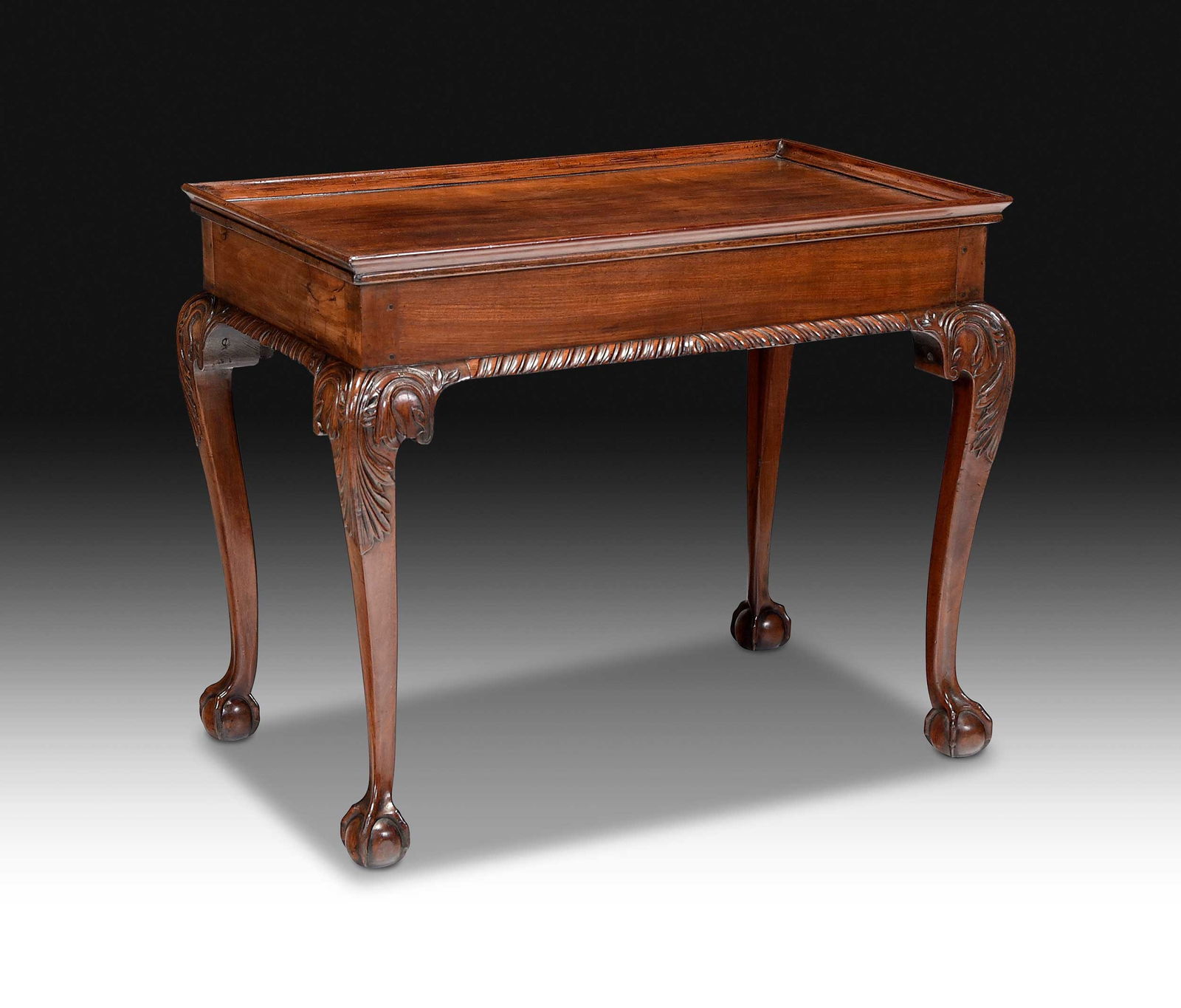 Important New York Chippendale Mahogany Tray Top Tea Table (1 of 7)