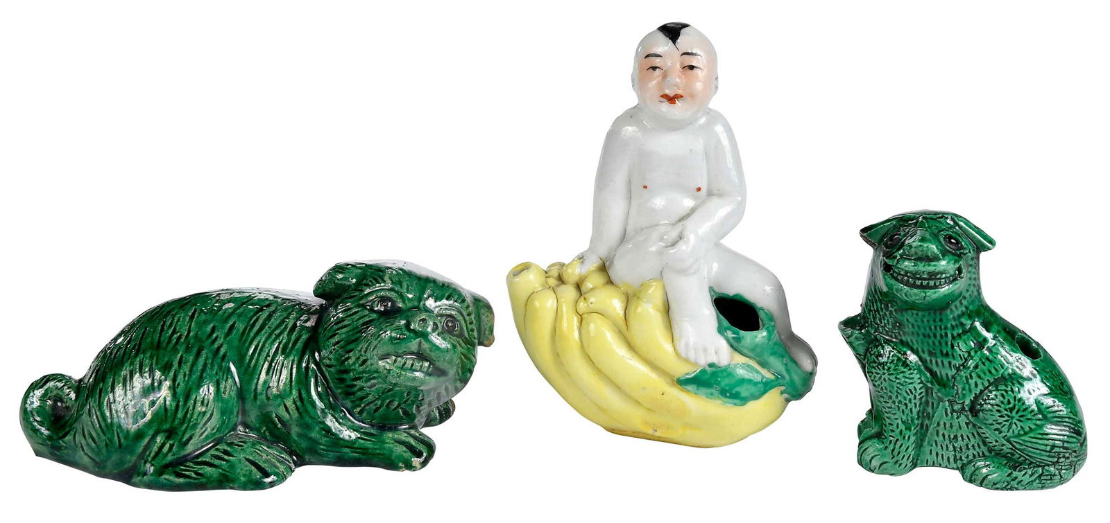 Three Chinese Export Porcelain Desk Objects (1 of 7)