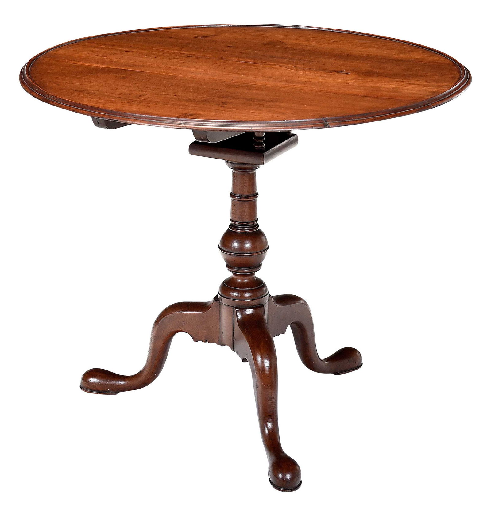 Pennsylvania Chippendale Cherry Dish Top Tea Table (1 of 7)