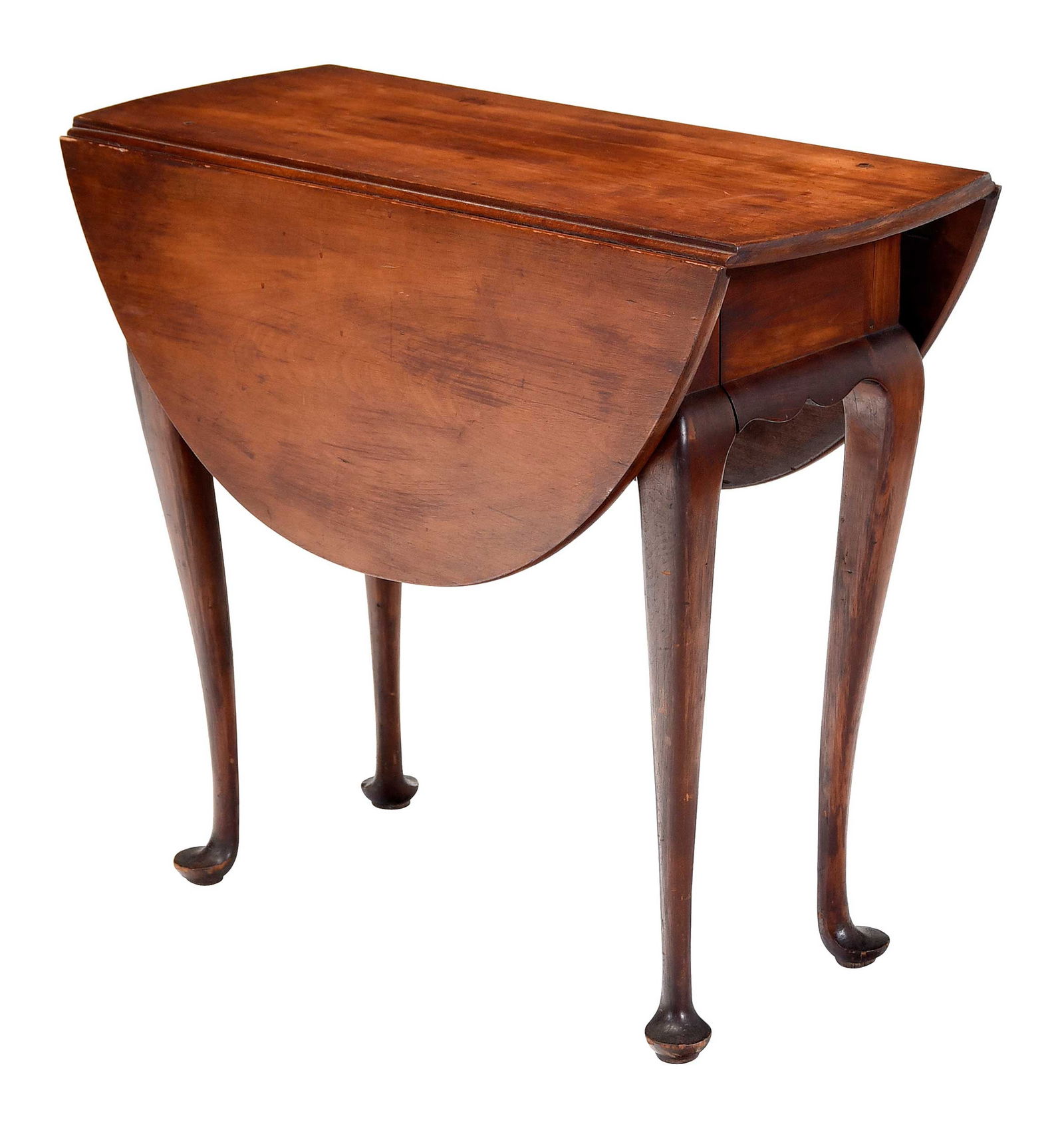 New England Queen Anne Diminutive Maple Drop Leaf Table (1 of 6)