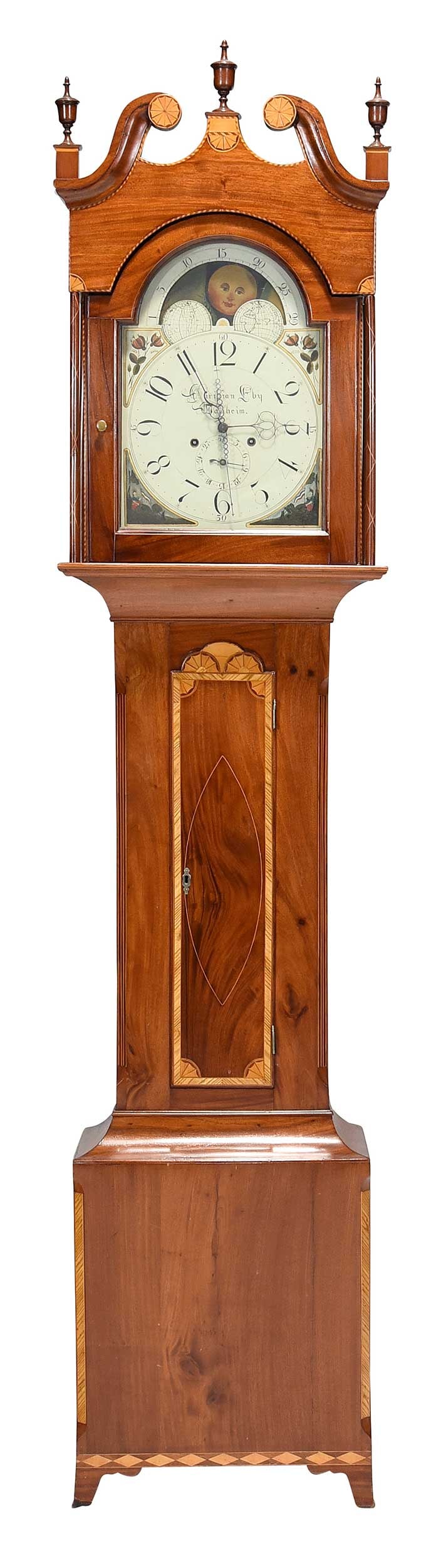 Fine Federal Inlaid Mahogany Tall Case Clock (1 of 20)
