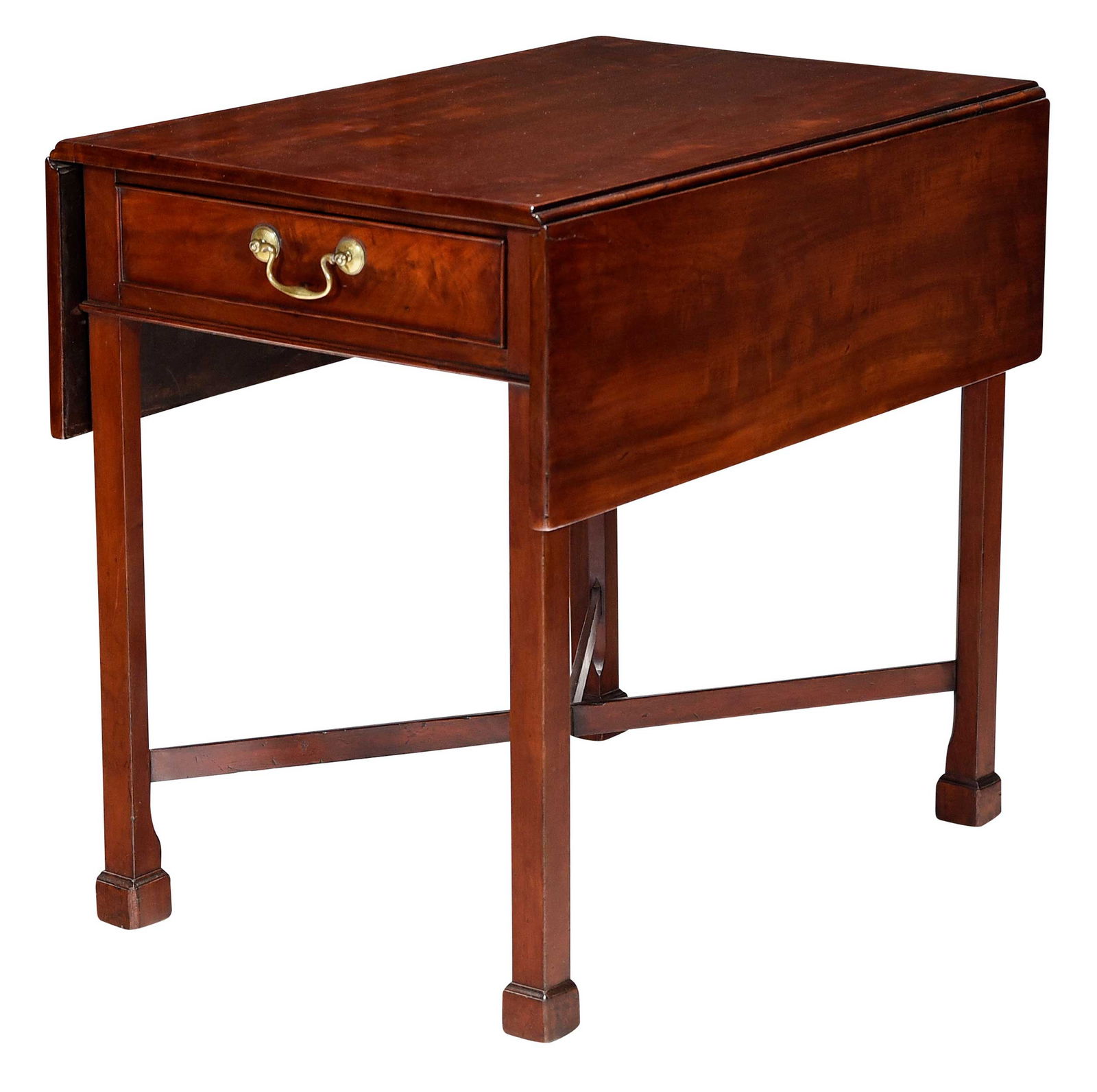 Philadelphia Chippendale Figured Mahogany One Drawer Pembroke Table (1 of 5)