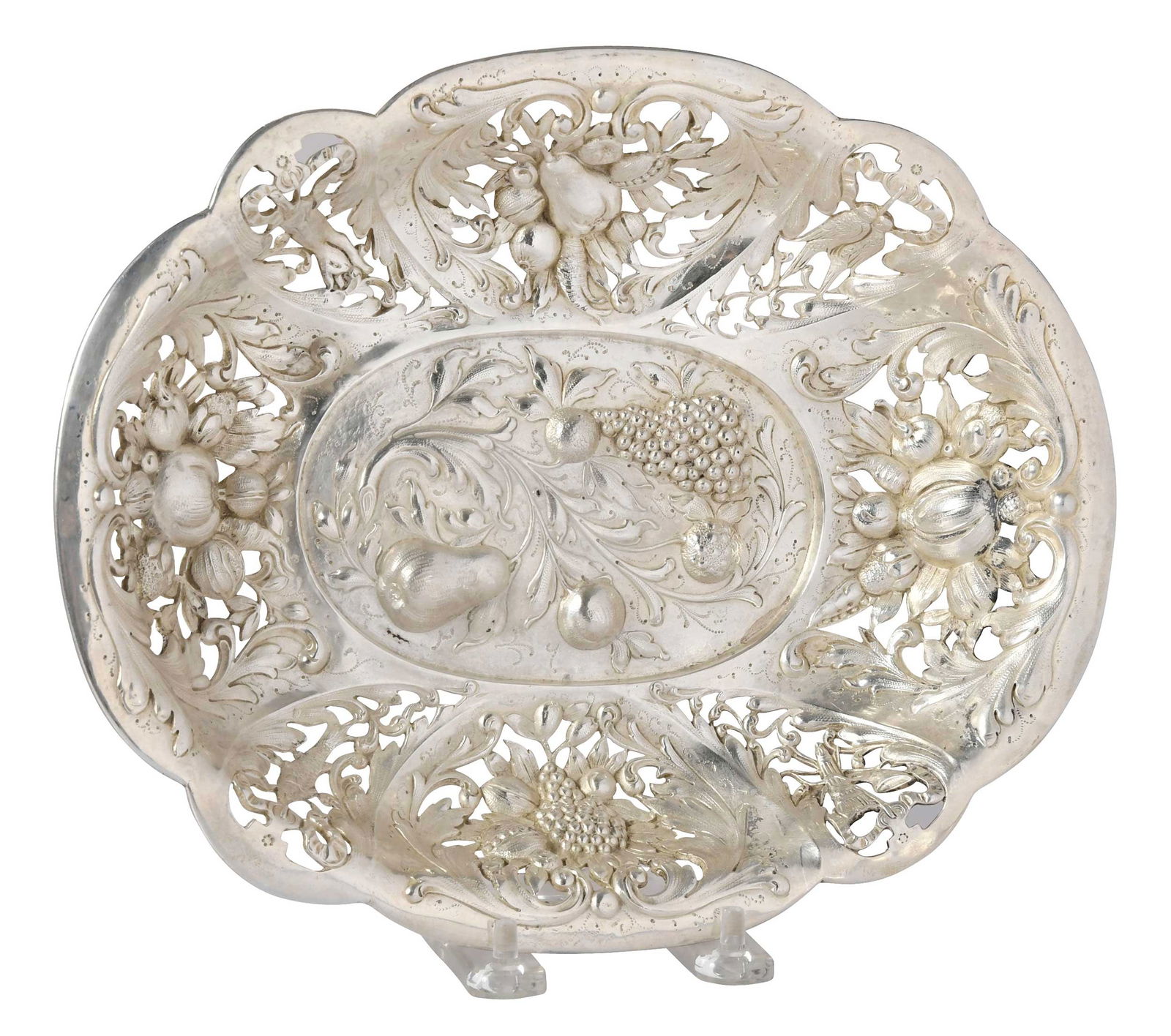 Sterling Reticulated Fruit Bowl (1 of 9)