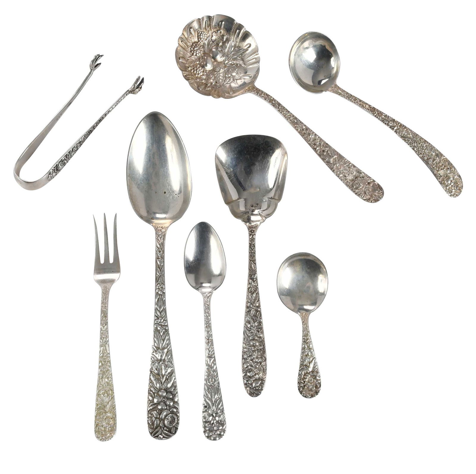 51 Pieces Sterling Repousse Style Flatware (1 of 5)