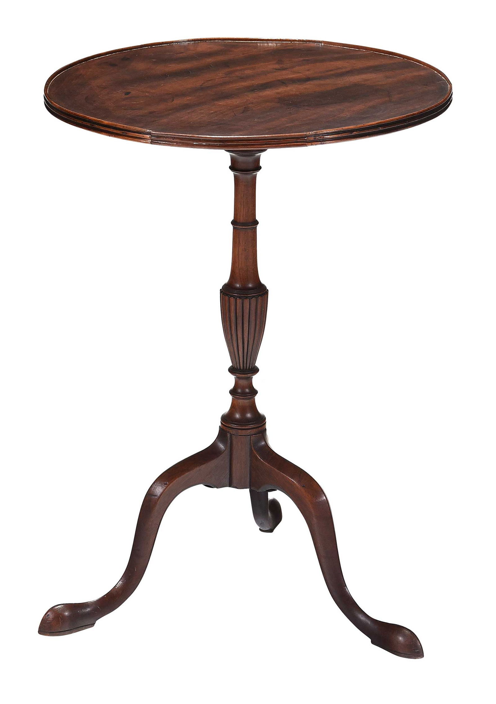 Fine Federal Figured Mahogany Tilt-Top Candlestand (1 of 10)