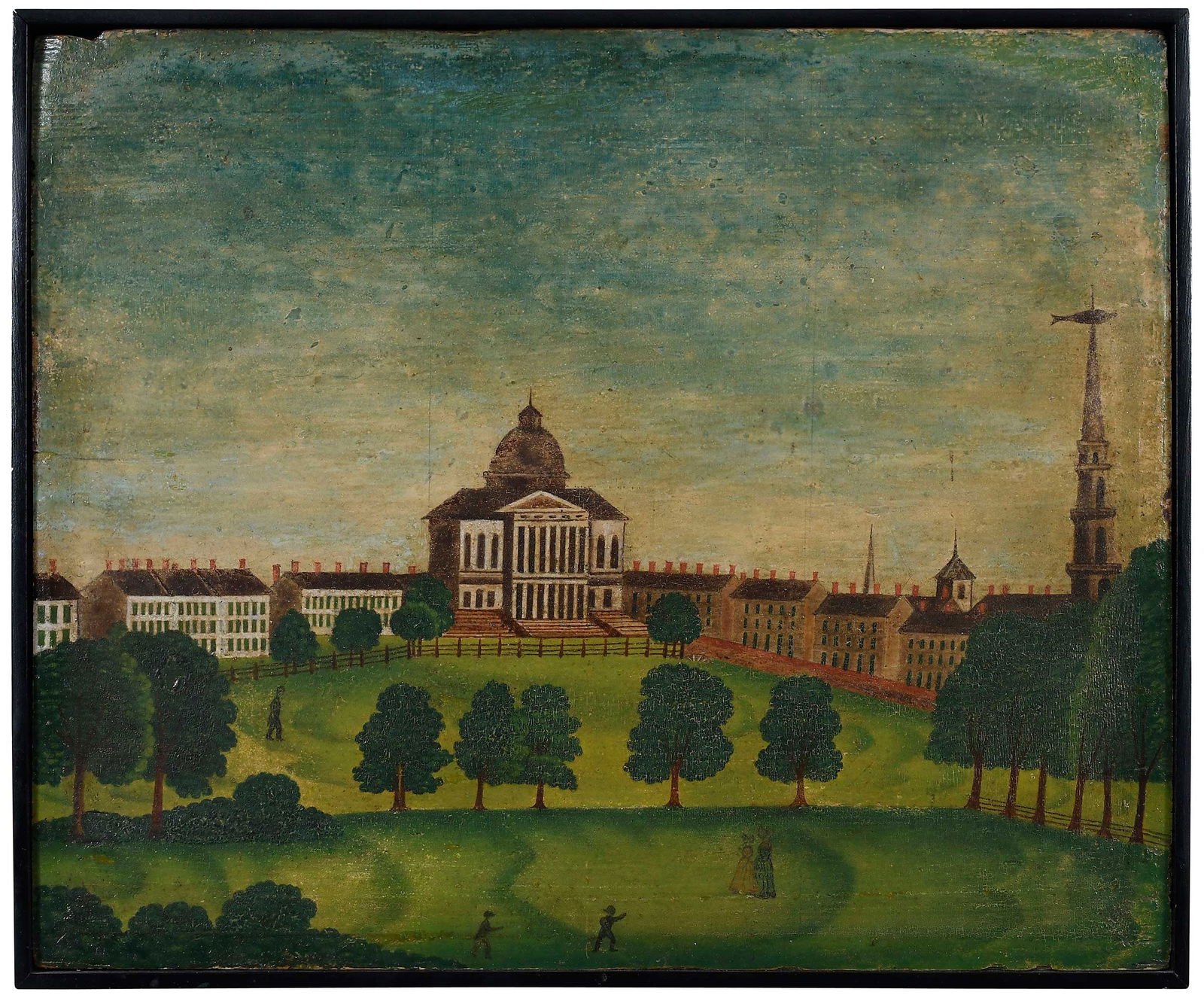 American School Painting of Boston State House (1 of 6)