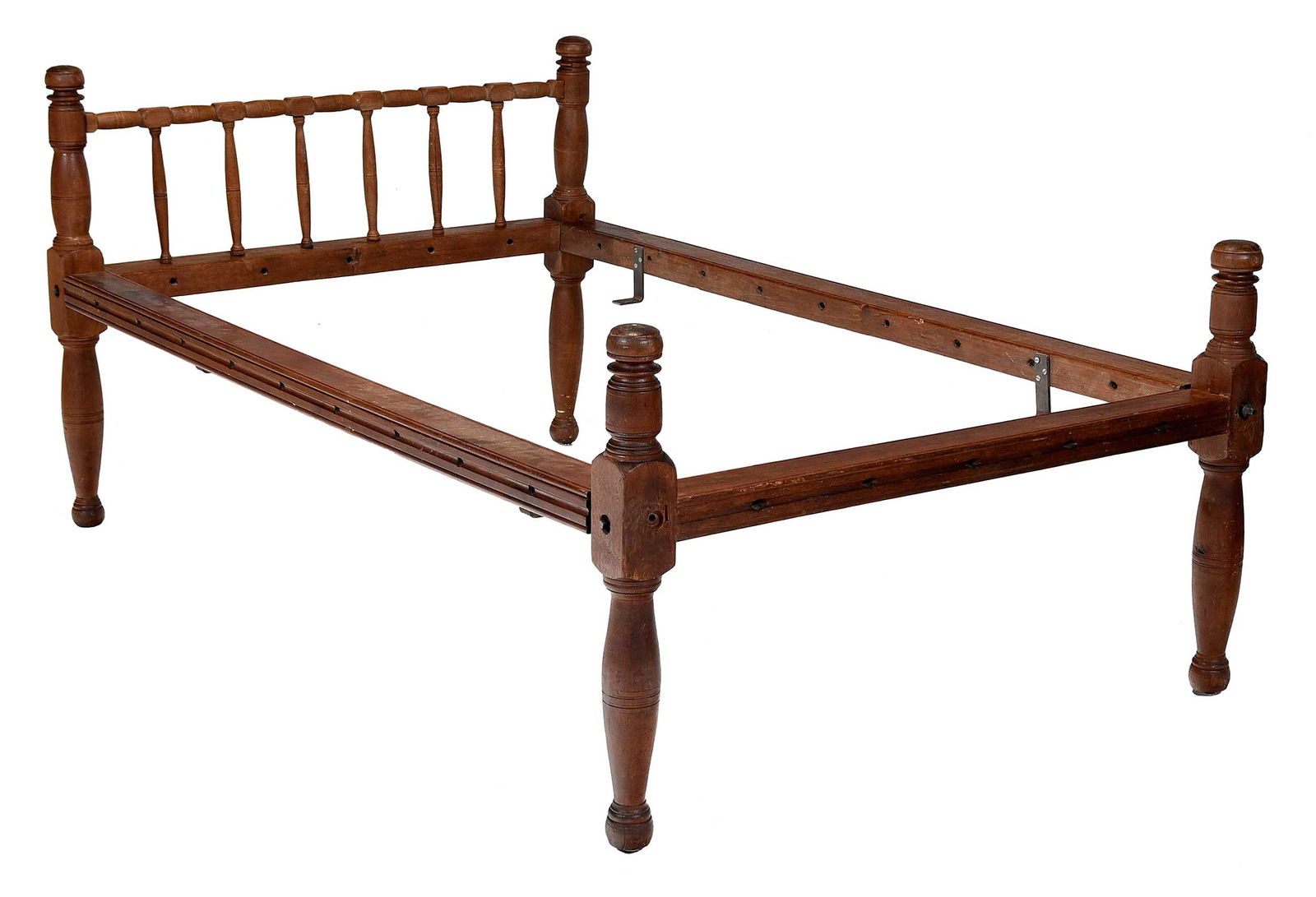 Virginia Federal Walnut Low Post Rope Bed (1 of 10)