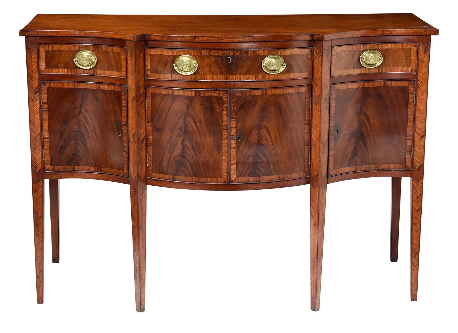 Fine Diminutive Rhode Island Federal Inlaid Mahogany Sideboard, Sack Provenance (1 of 12)