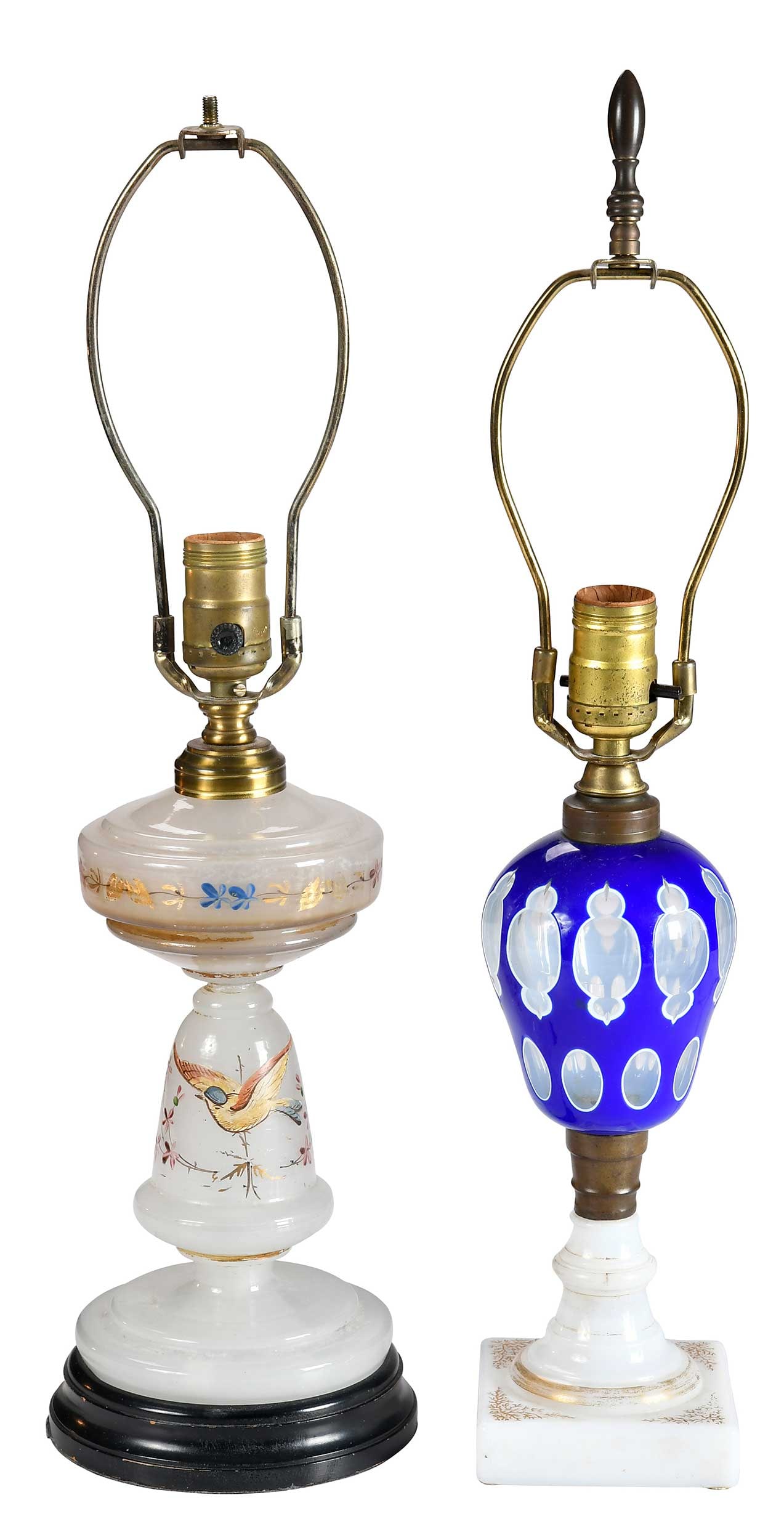 Two Glass Bodied Table Lamps (1 of 3)