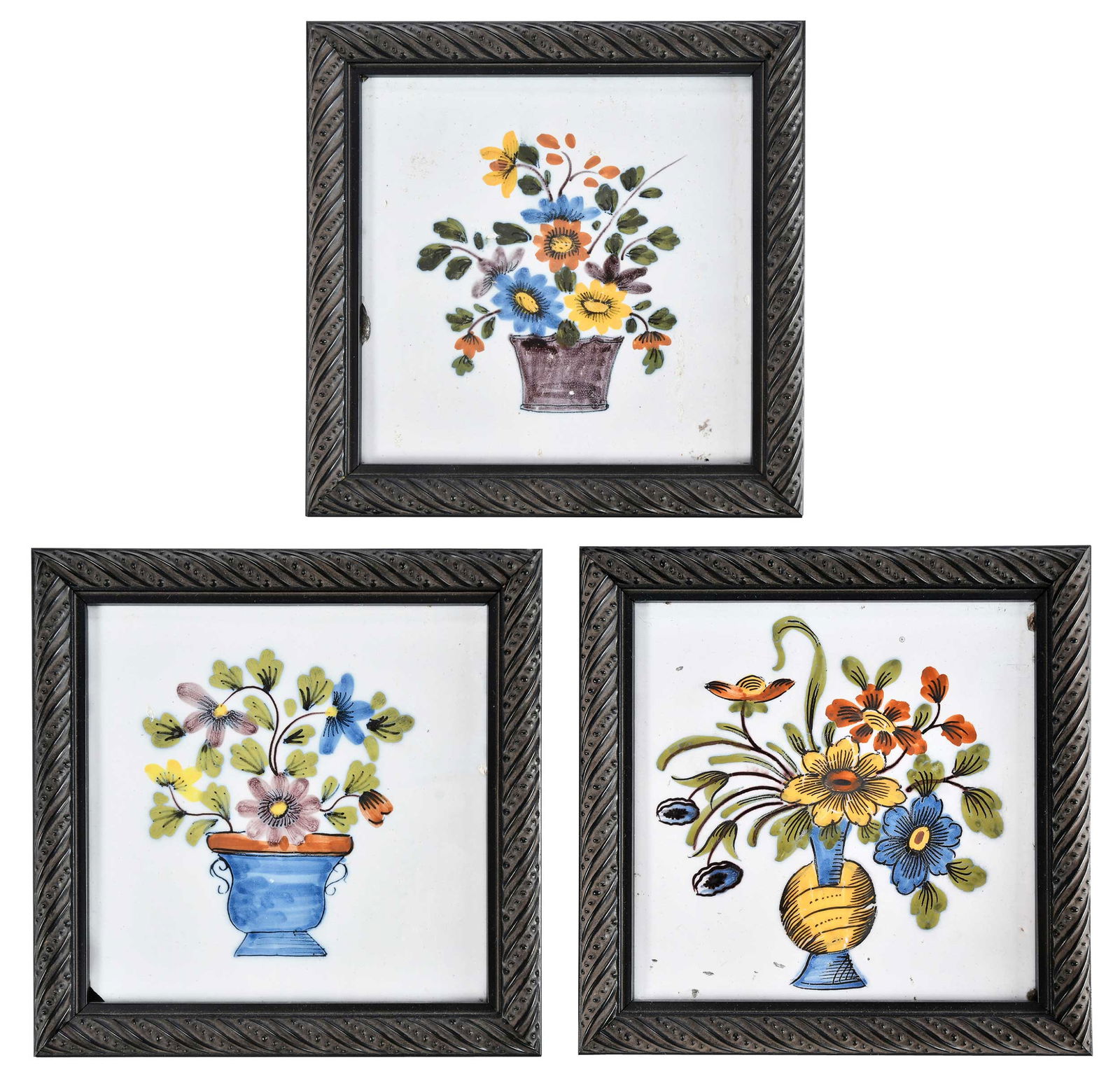 Three Framed Liverpool Fazakerley Delft Tiles (1 of 6)