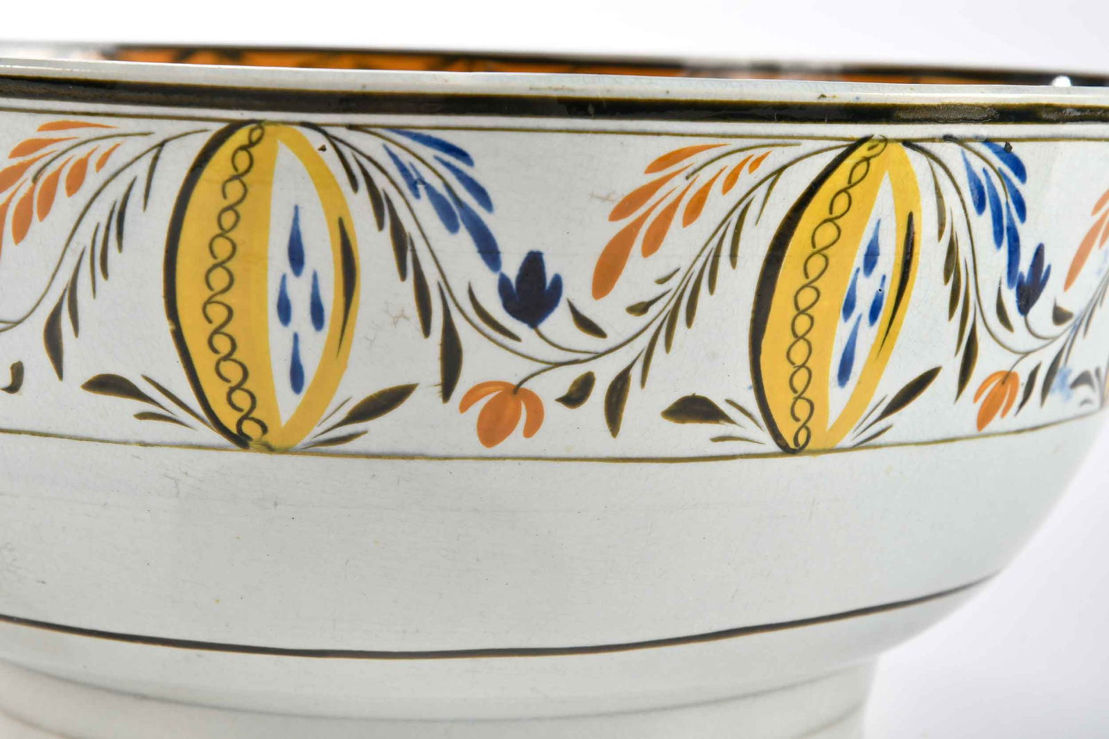 Two English Enamel Decorated Earthenware Table Objects - 2