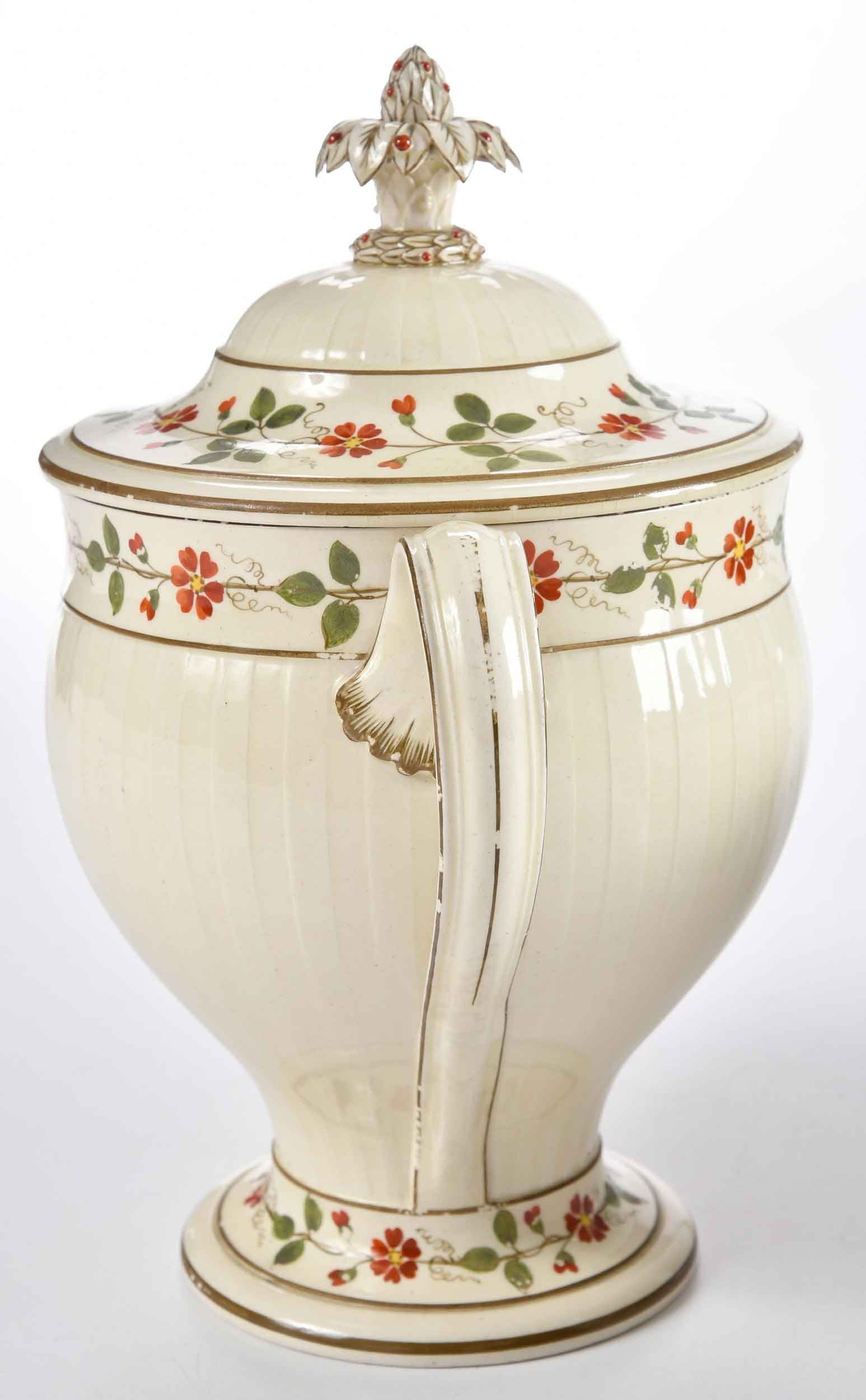 Two English Enamel Decorated Earthenware Table Objects - 3