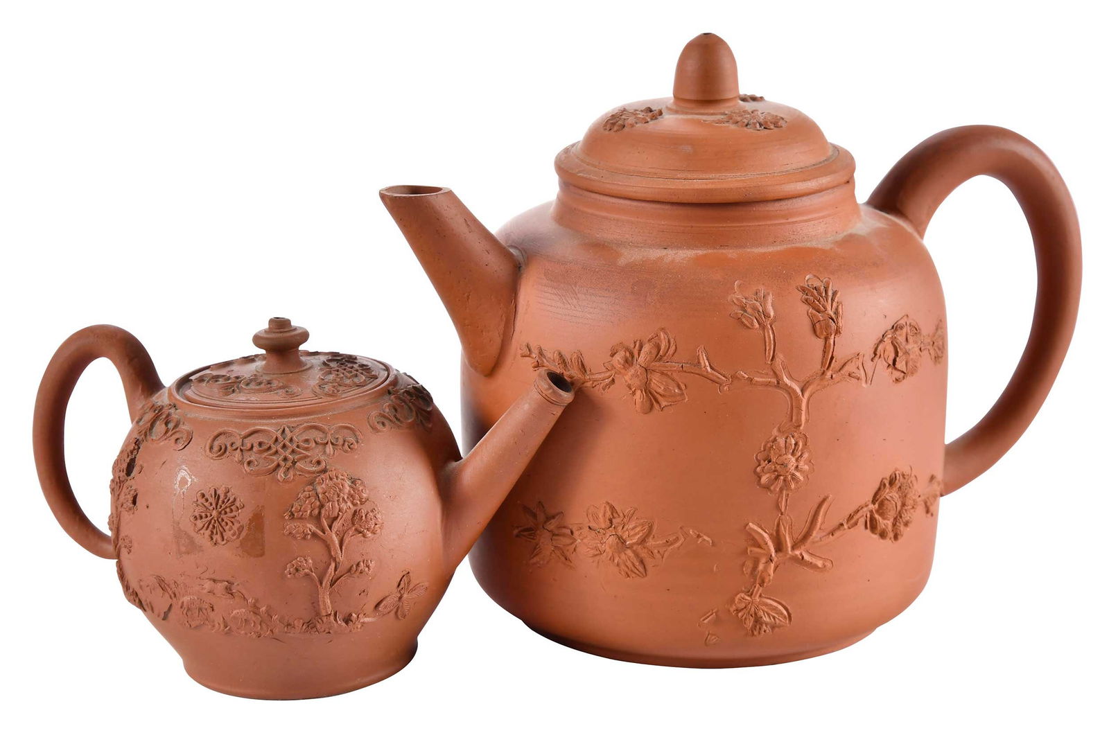 Two Staffordshire Redware Covered Teapots (1 of 11)